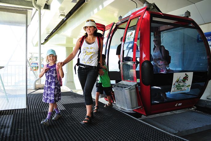 Aufstiegshilfe zu den Bergerlebniswelten